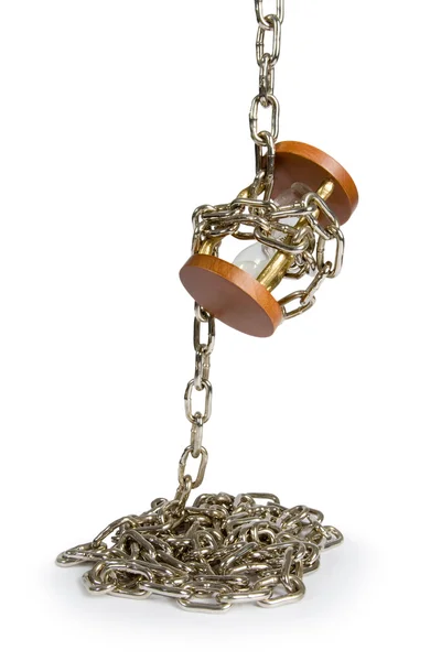 stock image Hourglass with chain