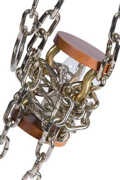 Hourglass with chain — Stock Photo, Image