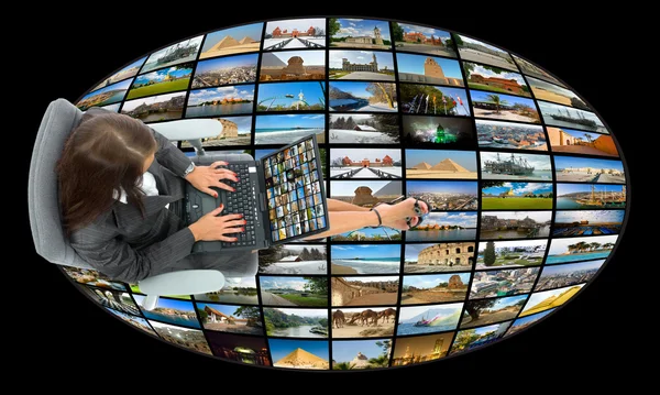 Televisie en internet technologie — Stockfoto