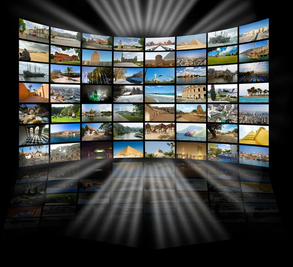 Tecnología de televisión e Internet — Foto de Stock