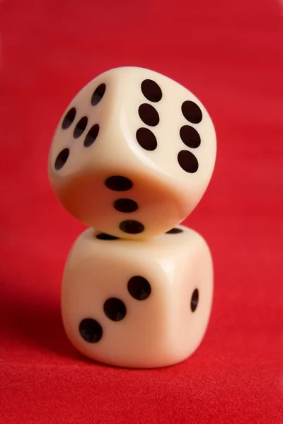 Dice cup and dice — Stock Photo, Image