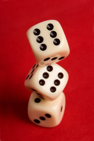 Dice cup and dice — Stock Photo, Image