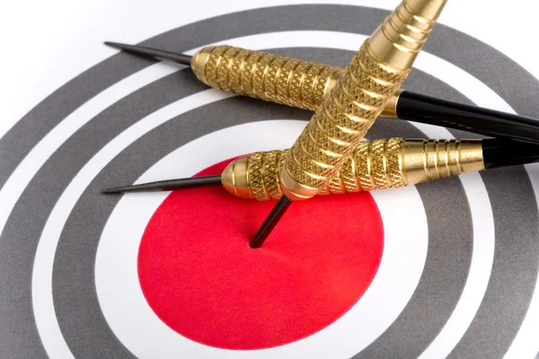 Target with arrows on white — Stock Photo, Image