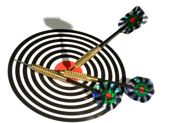 Target with arrows on white — Stock Photo, Image
