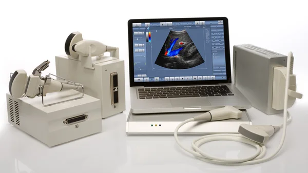 Ultrahang készülékek egy fehér háttér — Stock Fotó