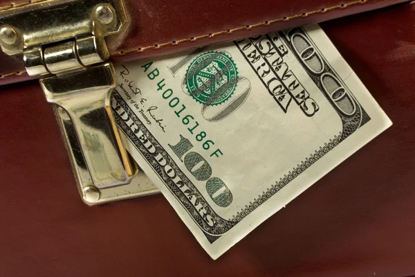 Χαρτοφύλακα με τα χρήματα — Φωτογραφία Αρχείου