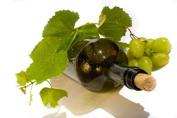 Bottle of wine isolated on white — Stock Photo, Image