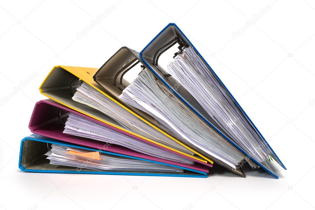 Isolated stack of folders