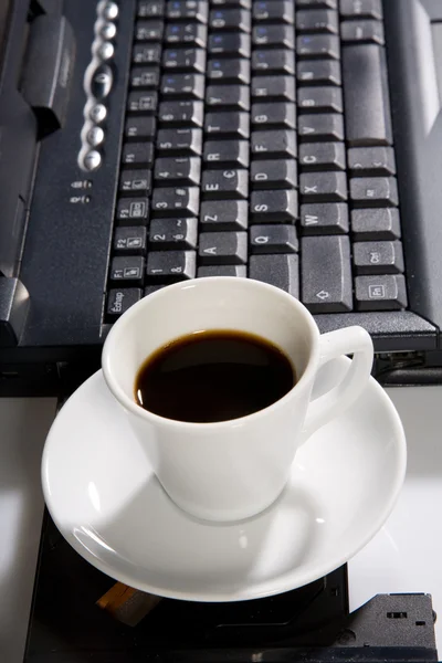 Šálek s černou kávou — Stock fotografie