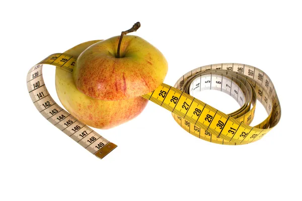 Manzana con metro —  Fotos de Stock