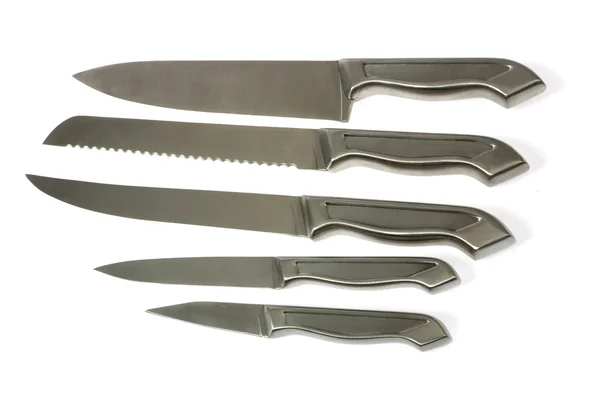 Beyaz izole mutfak bıçağı — Stok fotoğraf