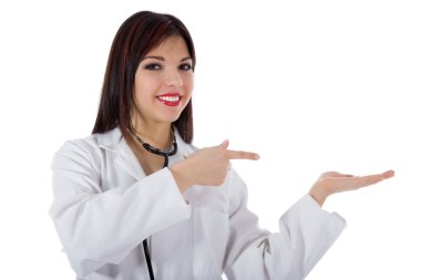Steteskoplu genç doktor.