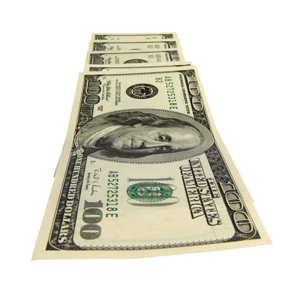 Dollars isolated on white — Stock Photo, Image