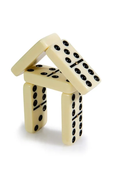 Angka dari domino kuning — Stok Foto