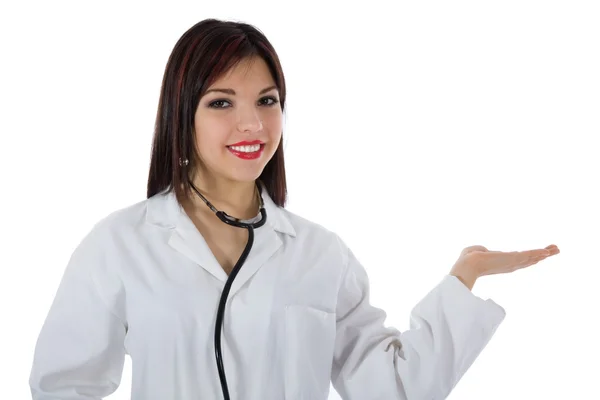 Giovane medico con stetoscopio — Foto Stock