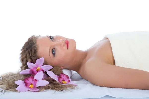 Attractive woman getting spa treatment — Stock Photo, Image