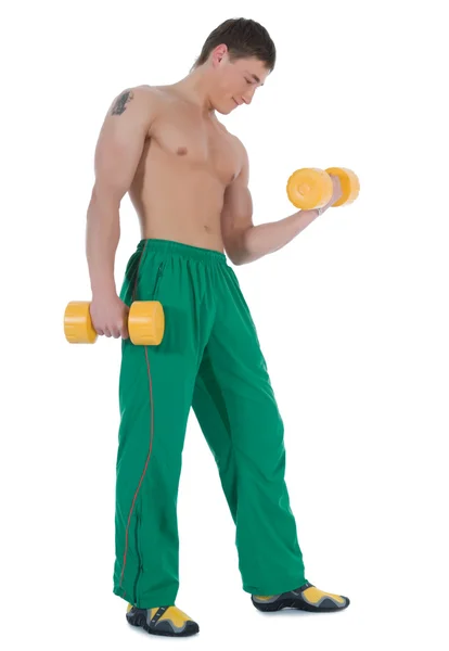 Homem praticando fitness — Fotografia de Stock