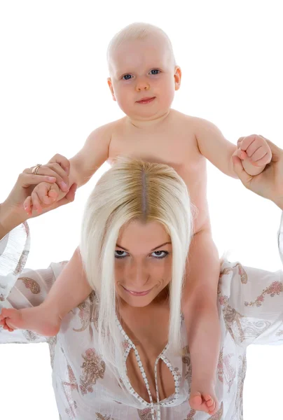 Счастливая мать с ребенком — стоковое фото