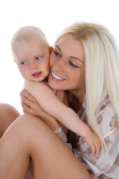 Счастливая мать с ребенком — стоковое фото