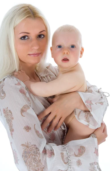 Happy mother with baby — Stock Photo, Image