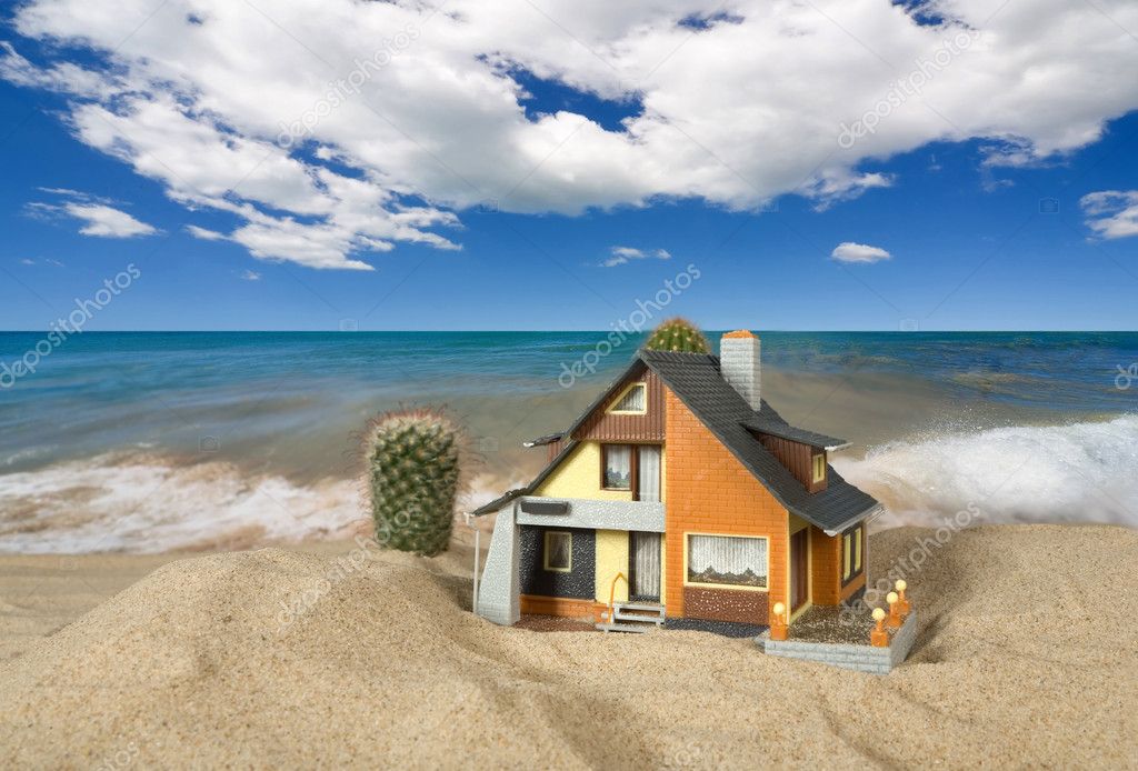 House on sand. Real estate concept — Stock Photo © izi1947 1648220