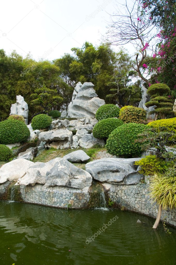 The garden of stones in Thailand