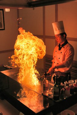 Interior and menu japanese restaurant clipart