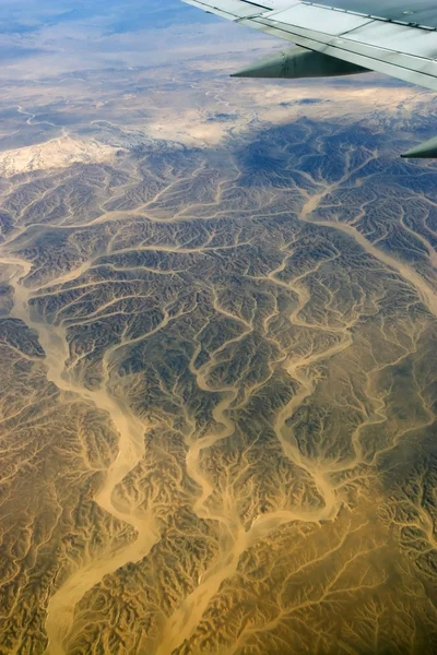 Woestijn, Egypte, rivier, zand, vliegtuig — Stockfoto