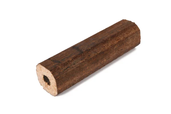 Briketts und granuliertes Brennholz — Stockfoto