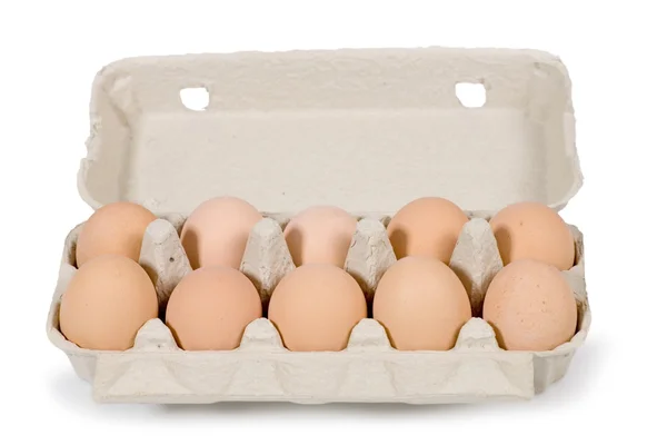 stock image Eggs lying down on a white