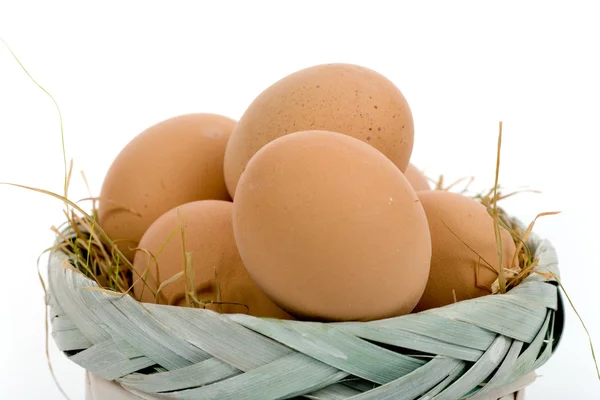 stock image Eggs lying down on a white