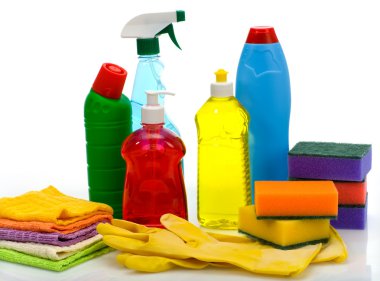 Subjects for sanitary cleaning a house clipart