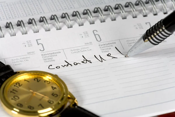 Orologio e calendario concetto di business . — Foto Stock
