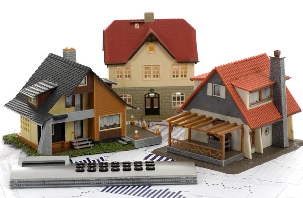 모델 하우스 및 계산기 — 스톡 사진