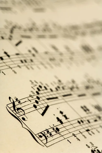 Παλιά μουσική σημειώσεις — Φωτογραφία Αρχείου