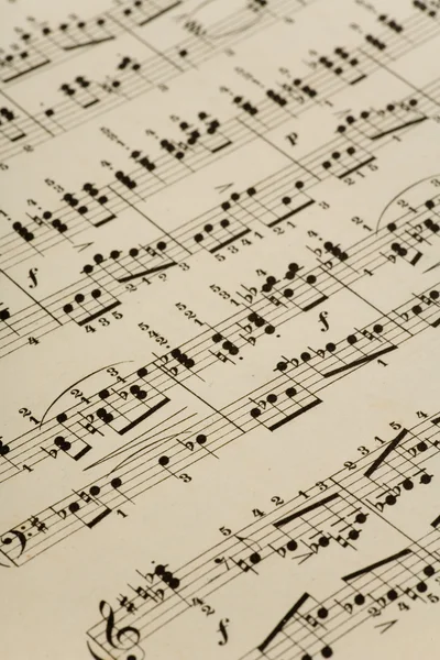 Παλιά μουσική σημειώσεις — Φωτογραφία Αρχείου