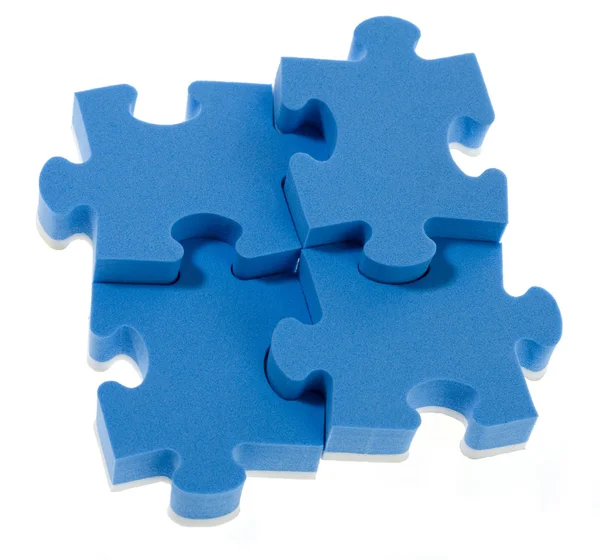 3D puzzle azul — Fotografia de Stock