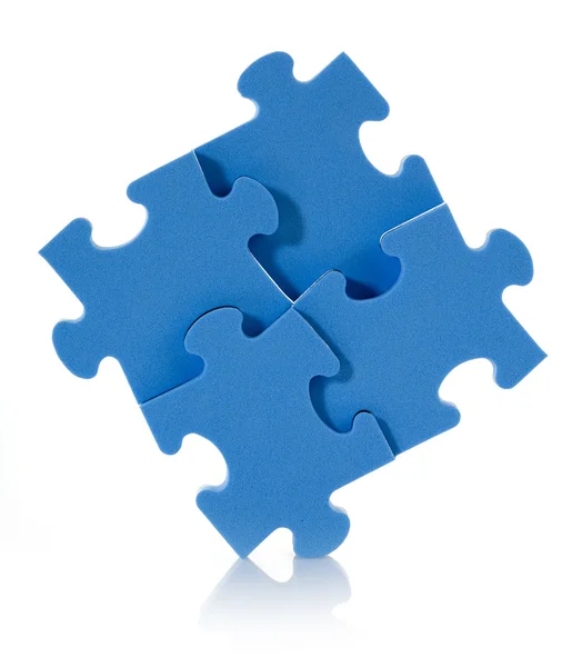 3D blaues Puzzle — Stockfoto