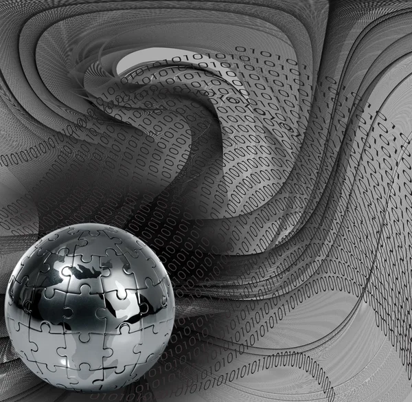 Globus puzzle streszczenie tło — Zdjęcie stockowe