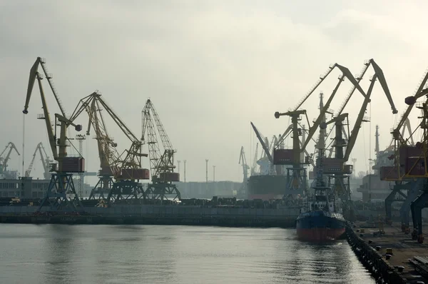 stock image A sea industrial port