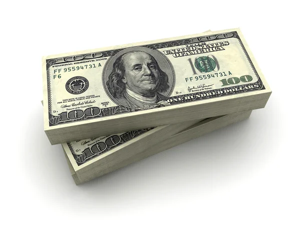 Yüz dolarlık banknotlar paketleri — Stok fotoğraf