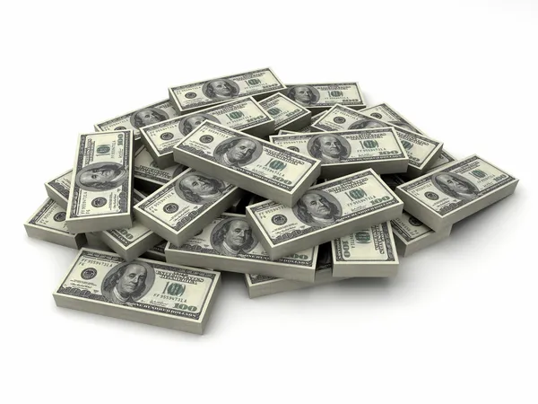 Millions dollars in a stack of $100 — Stock Photo, Image