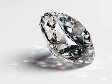 Diamond jewel with caustics clipart