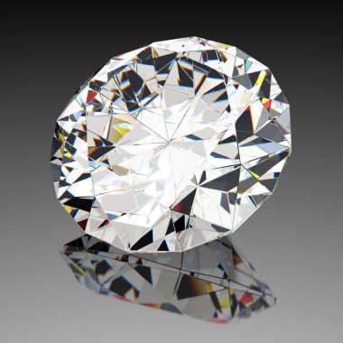 Diamond jewel with reflections clipart