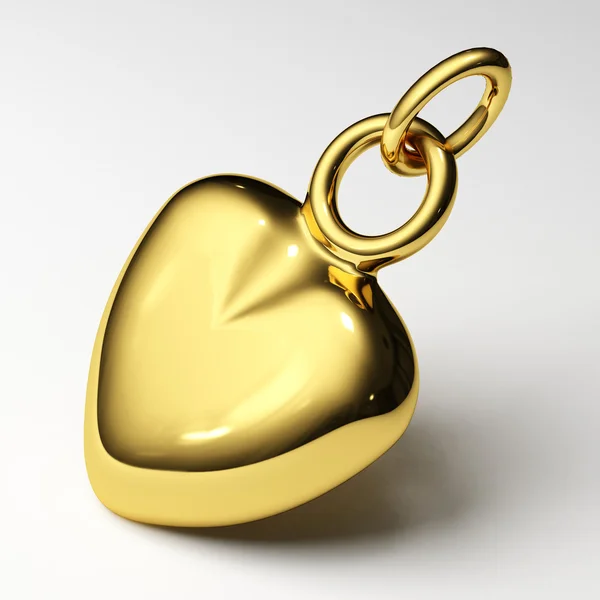 Šperky zlaté srdce — Stock fotografie