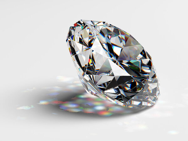 Diamond jewel with caustics