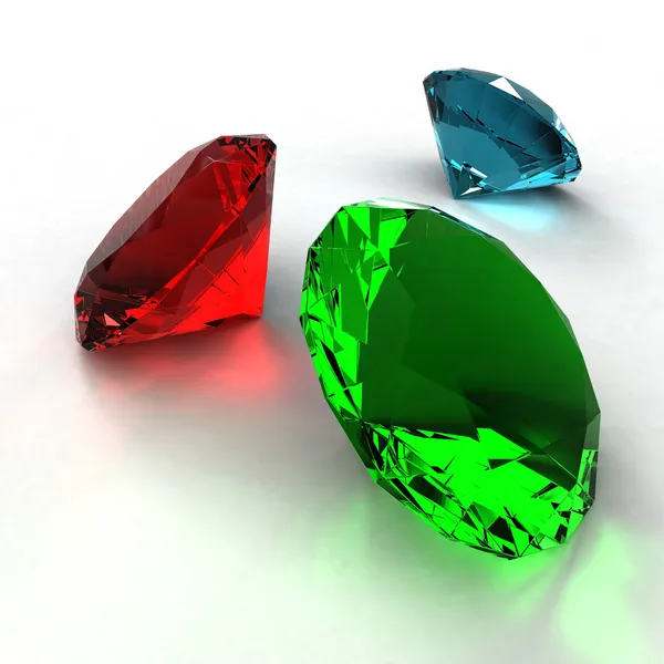 Diamond of three colors — Stock Photo, Image