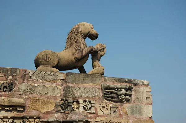 狮子在卡修，印度的雕像 — 图库照片