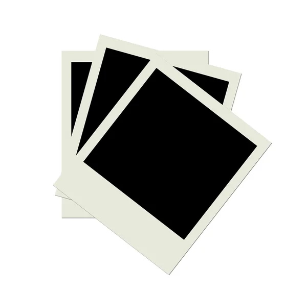 Stack of several blank polaroid photos — Stock Photo, Image