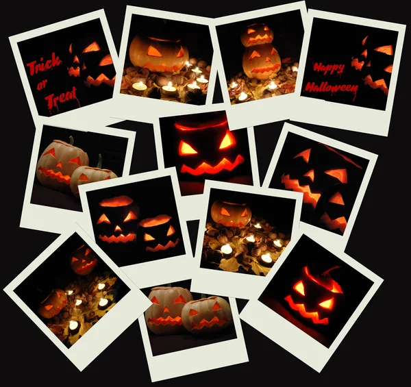 Stapel von Halloween-Fotos — Stockfoto